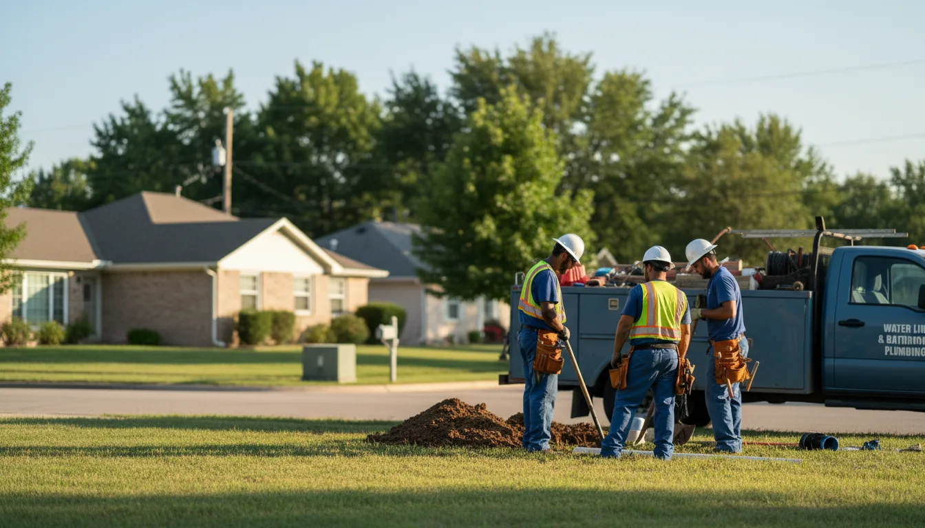 Residential water line and bathroom plumbing service in Cumberland, OH